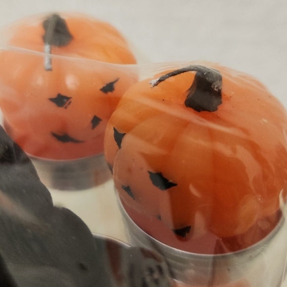 Halloween Pumpkins Black Cats Tea Light Candles - Picture 4 of 6